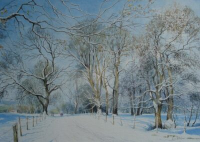 Last Light. Watercolour. 37 x 26 cm. £495 framed.