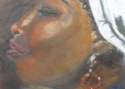 Jamaican Beauty. Pastel. 15” x 18”. £200 mounted.