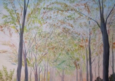 Red Oak Avenue, Thorpe Perrow. Acrylic. 50 x 75 cm. £110