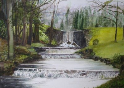 River Runs Through. Watercolour. 18” x 14”. £60 mounted.