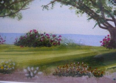 Summers Day. 23" x 11". Watercolour. £80 double mounted and framed.