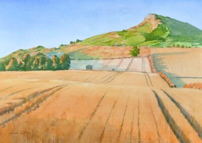Roseberry Harvest. Watercolour. SOLD