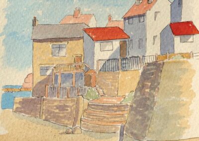 Staithes. Pen and wash. 31 x 35 cm. £60 framed.