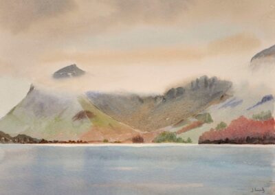 A damp day in Buttermere. Watercolour. 52 x 42 cm. £120 framed.