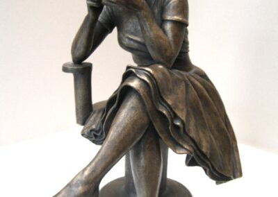 Anna Drinking Coffee. Bronze Resin Limited Edition Sculpture. 36cm high. £210.00.