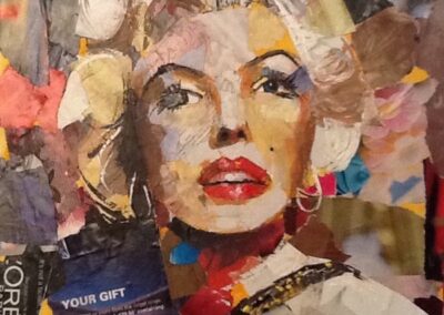 Marilyn. Collage. 67 x 73 cm.
