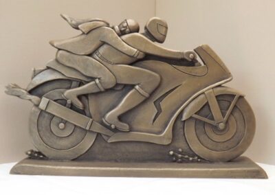 Burning Rubber. Resin Limited Edition Sculpture. 48cm long. £180.00.