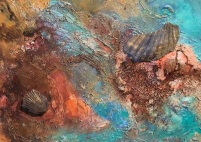 In the ocean. Mixed Media