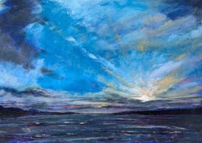 Scottish Sunset. Acrylic. 69 x 51 cm. £250 unframed