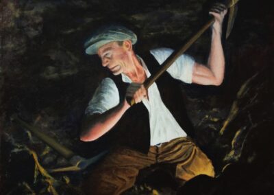The Jet Miner. Acrylic. 66 x 66 cm. SOLD