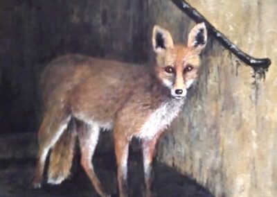 Urban Fox. Acrylic. 54 x 64 cm.